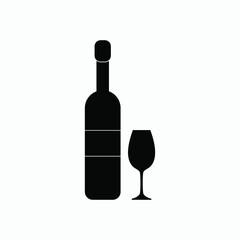 wine icon vector sign symbol isolated