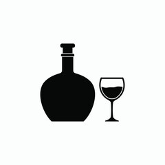 wine icon vector sign symbol isolated