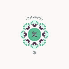 Traditional Chinese Hieroglyph Vital Energy