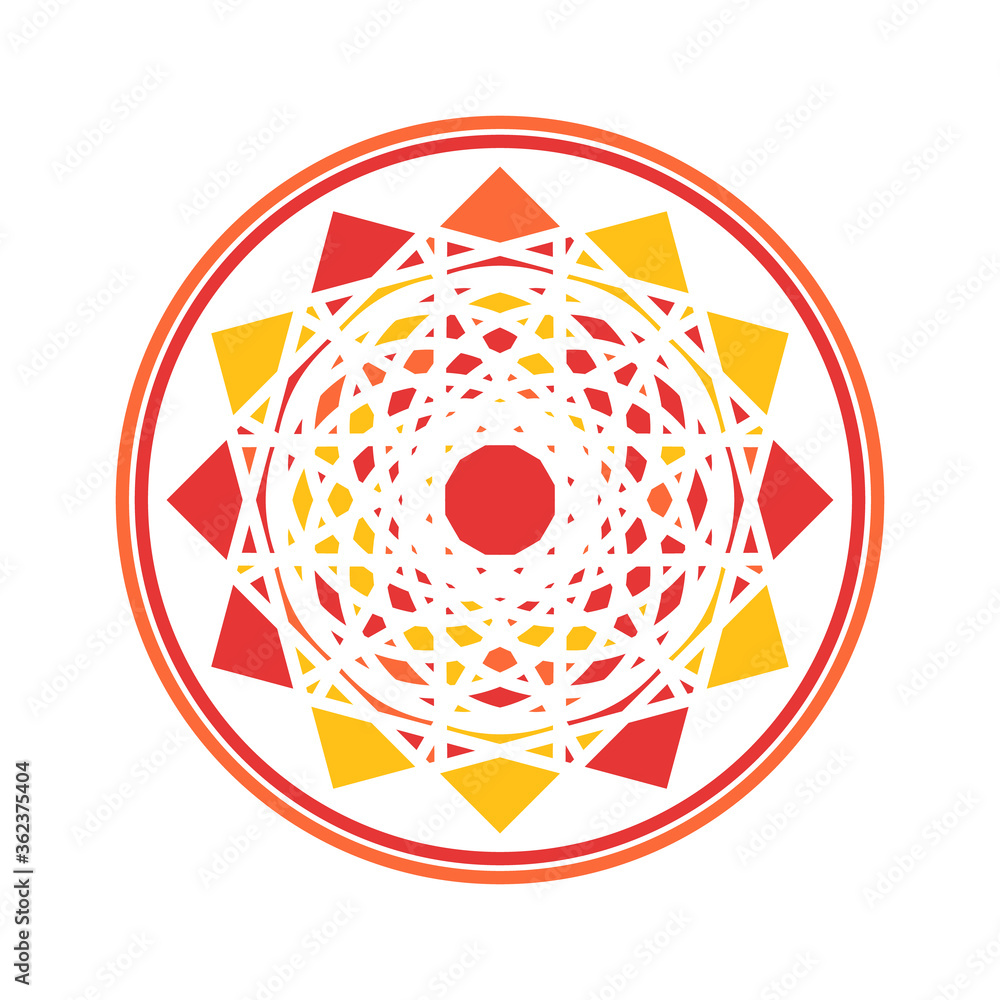 Wall mural colorful mandala vector circular ornament