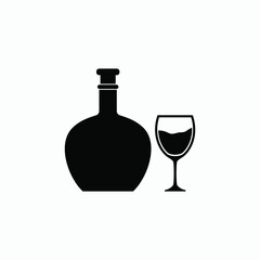 wine icon vector sign symbol isolated