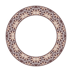 Vector Asian Tribal Circular Frame