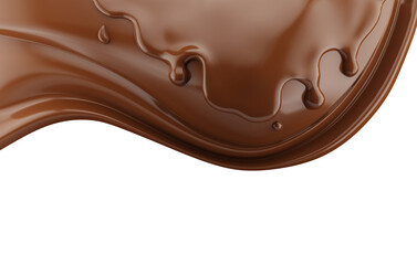 Melted chocolate dripping, isolate on white background include clipping path.