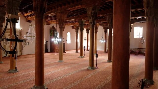 Interior of the Afyonkarahisar Ulu Cami Grand Mosque.