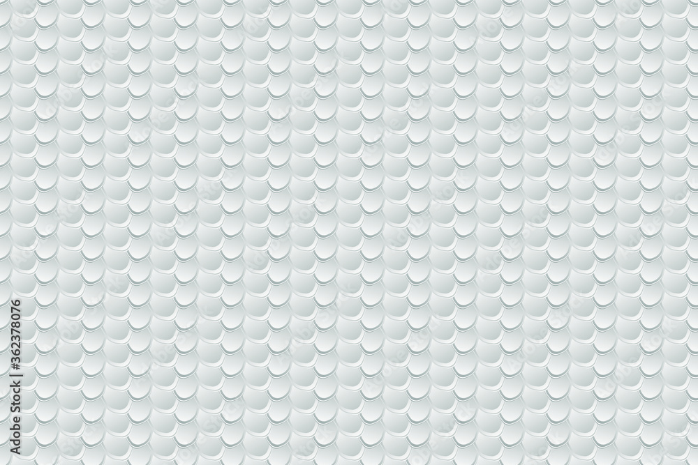 Poster abstract vector seamless of scales. white vector scale pattern. background consisting of white hexag