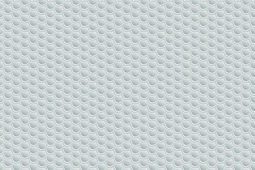 Fototapeta premium Abstract vector seamless of scales. White vector scale pattern. Background consisting of white hexagons. 