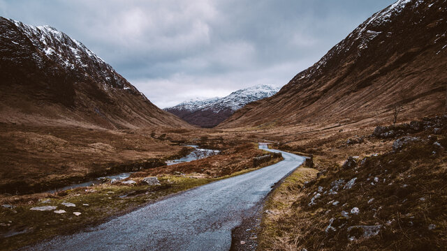 Road through Glen Etive, location from Skyfall film