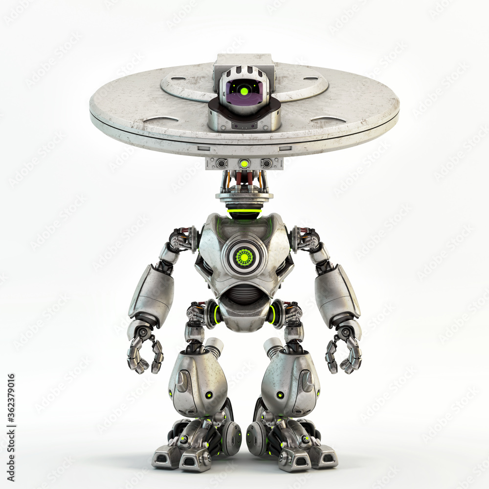 Poster unique bot - robotic creature with plate 