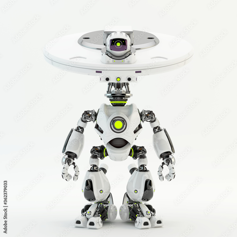 Poster unique bot - robotic creature with plate 
