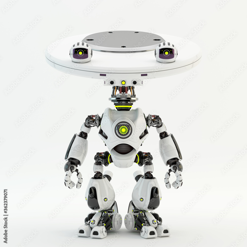 Poster unique bot - robotic creature with plate 