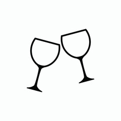 wine icon vector sign symbol isolated