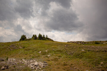 Clouds over the mountain
