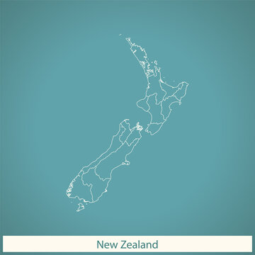 map of New Zealand