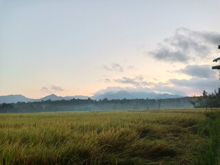 sunrise in the mountains