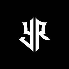 YR monogram logo with a sharp shield style