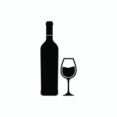 wine icon vector sign symbol isolated