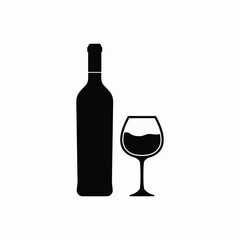 wine icon vector sign symbol isolated