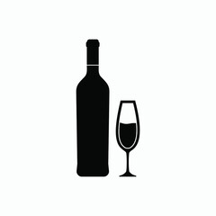 wine icon vector sign symbol isolated
