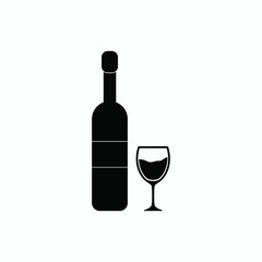 wine icon vector sign symbol isolated
