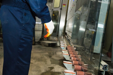 Glass in glass factory