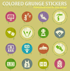 Fototapeta premium sport colored grunge icons