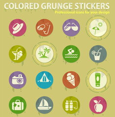 Fototapeta premium summer icon set