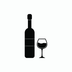 wine icon vector sign symbol isolated
