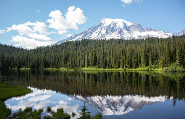 Mt. Rainer over the Reflection Lakes
