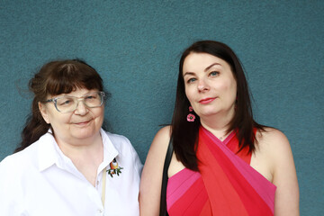 Portrait of mother with her daughter