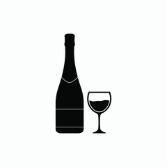 wine icon vector sign symbol isolated
