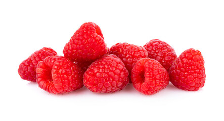 Fresh raspberry isolated on white background
