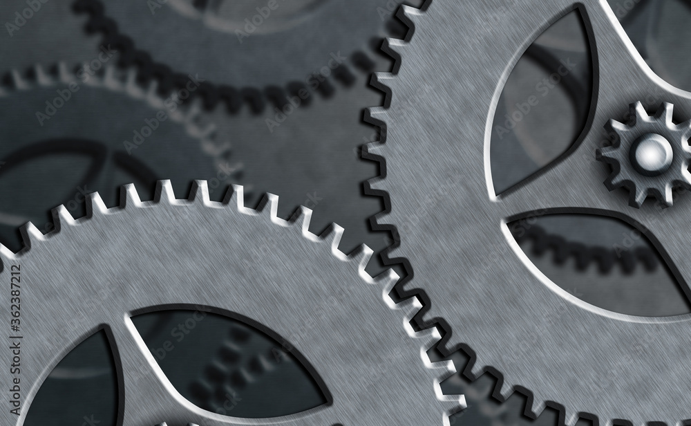 Poster system administrator control, gear configuration settings tools concept.