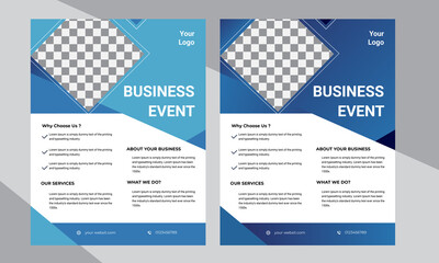 Business flyer design A4 template. Vector illustration