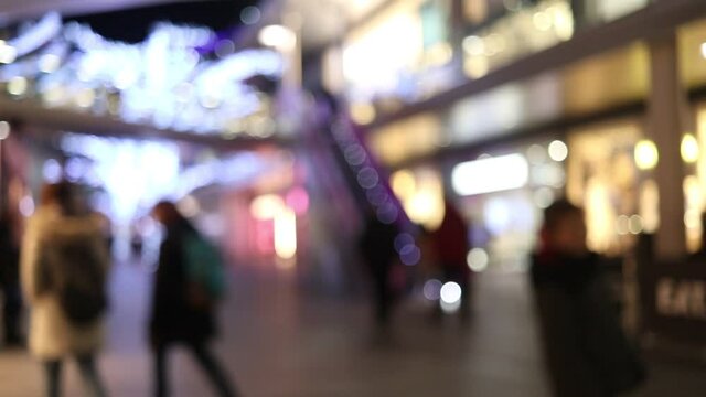 Liverpool One At Night. Bokeh