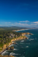 View from Cape Foulweather looking south along ghe Oregon coast.