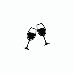 wine icon vector sign symbol isolated