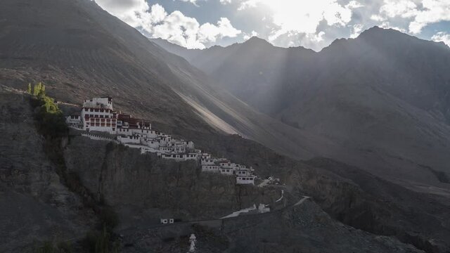 Ladakh India Himalaya Mountain Diskit Monastery Rays of Light Tight