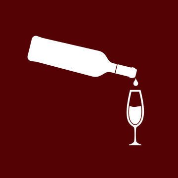 wine icon vector sign symbol isolated