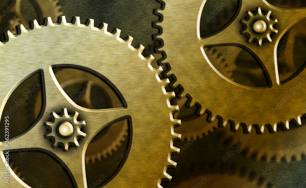 Poster system administrator control, gear configuration settings tools concept.
