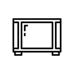 line style icon of tv. vector illustration for graphic design, website, UI  isolated on white background. EPS 10