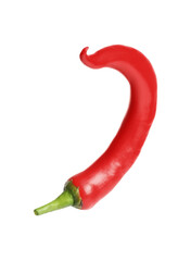 Red hot chili pepper isolated on white