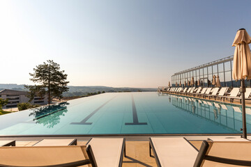 Outdoor swimming pool in a modern hotel