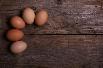 fresh colorful eggs