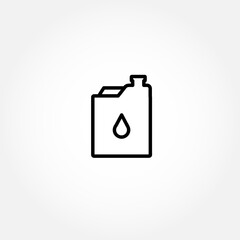 petrol cancanister. vector oil can line icon. petrol cancanister isolated line icon