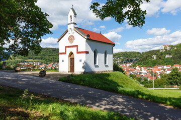 Fototapeta na wymiar Marienkapelle in der Gemeinde Straßberg im Zollernalbkreis