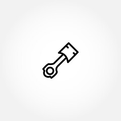car piston from engine isolated line icon