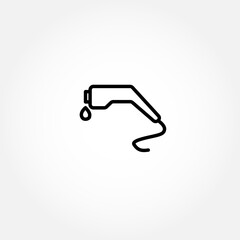 filling gun. fuel station isolated line icon
