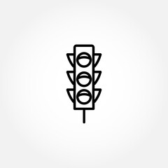 pedestrian traffic lights line icon. traffic lights isolated line icon