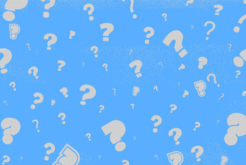 Pattern blue background  with question marks