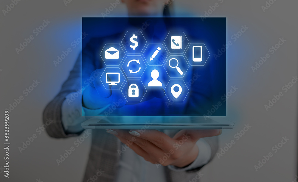 Poster information digital technology network connection infographic elements icon